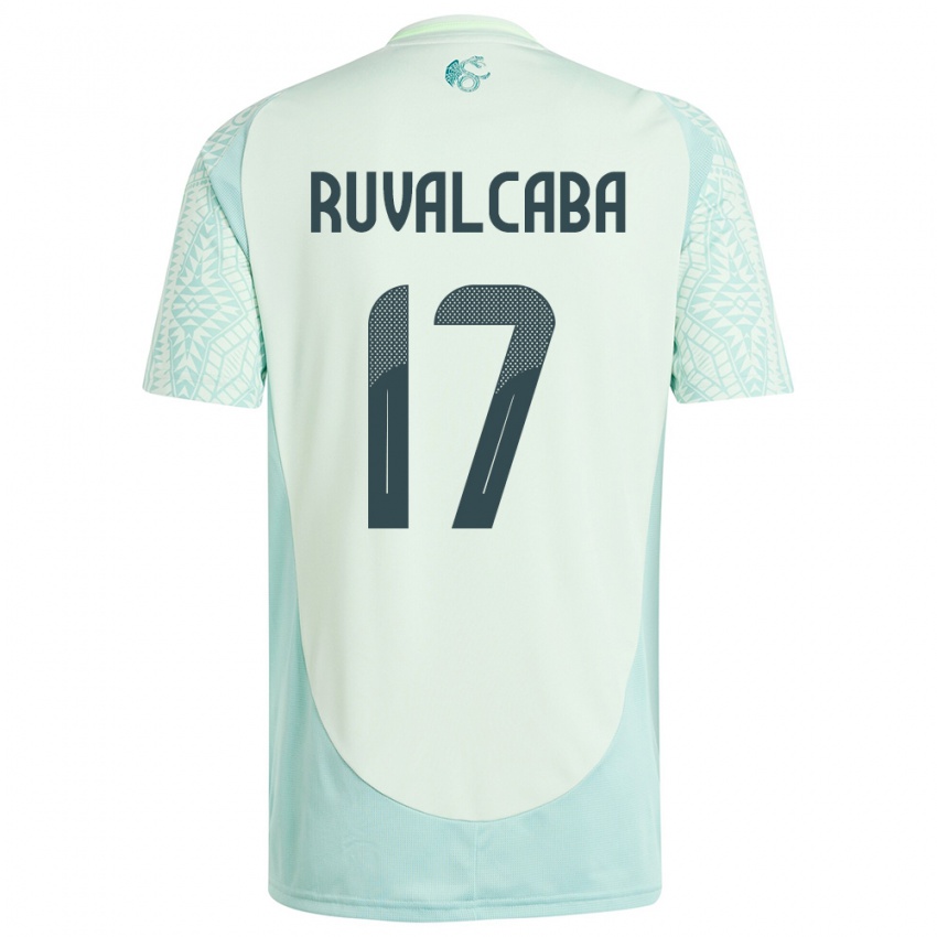Damen Mexiko Jorge Ruvalcaba #17 Leinengrün Auswärtstrikot Trikot 24-26 T-Shirt Schweiz