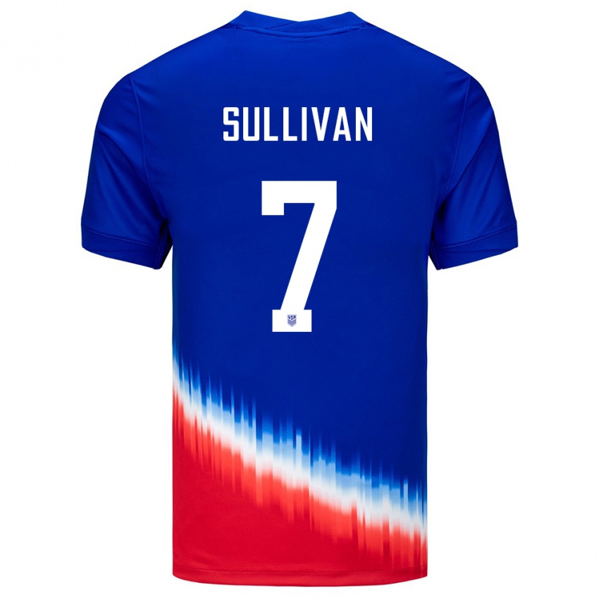 Damen Vereinigte Staaten Quinn Sullivan #7 Blau Auswärtstrikot Trikot 24-26 T-Shirt Schweiz