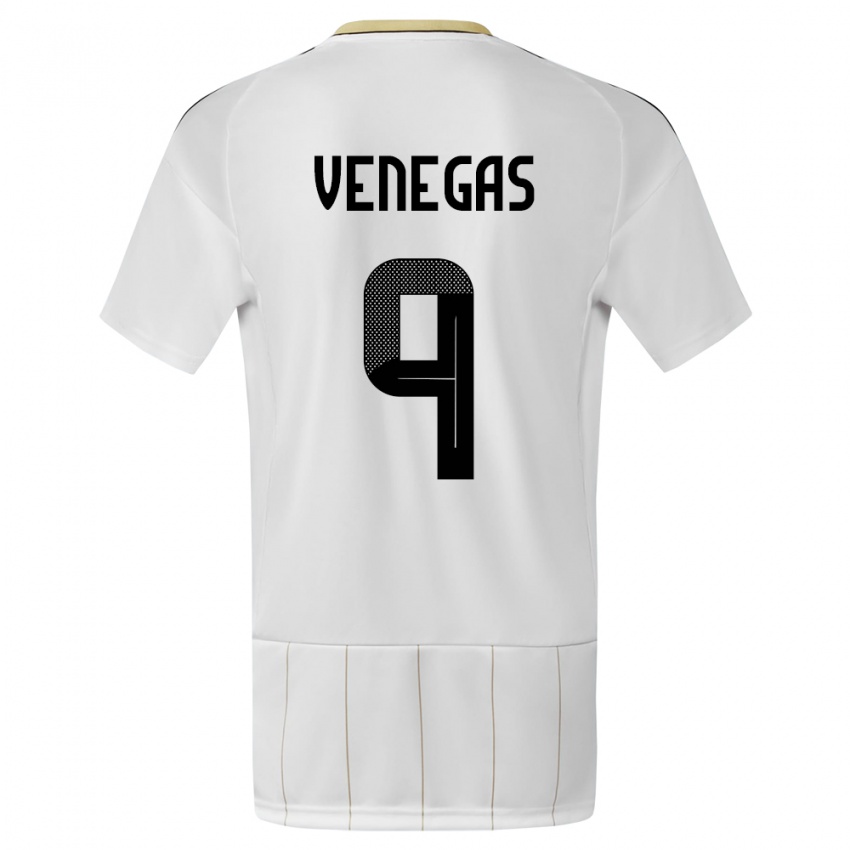 Damen Costa Rica Carolina Venegas #9 Weiß Auswärtstrikot Trikot 24-26 T-Shirt Schweiz