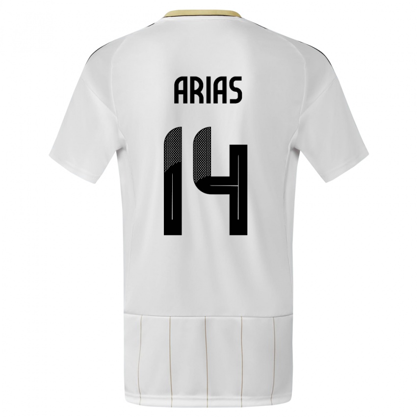 Damen Costa Rica Timothy Arias #14 Weiß Auswärtstrikot Trikot 24-26 T-Shirt Schweiz