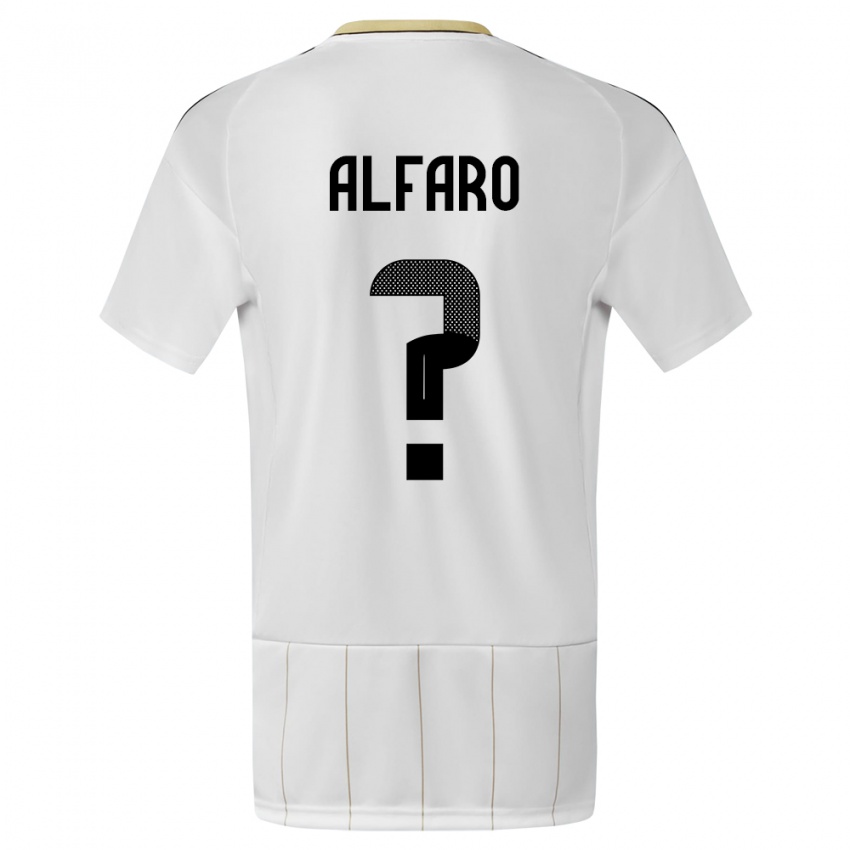 Damen Costa Rica Juan Alfaro #0 Weiß Auswärtstrikot Trikot 24-26 T-Shirt Schweiz