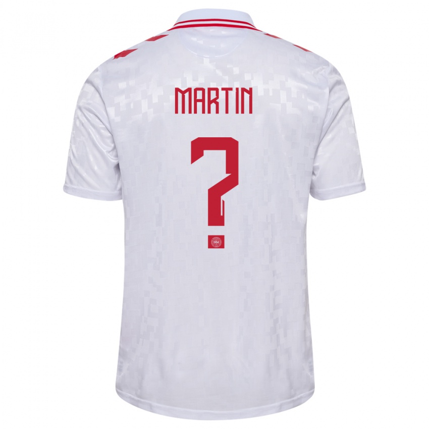 Damen Dänemark Lucas Martin #0 Weiß Auswärtstrikot Trikot 24-26 T-Shirt Schweiz