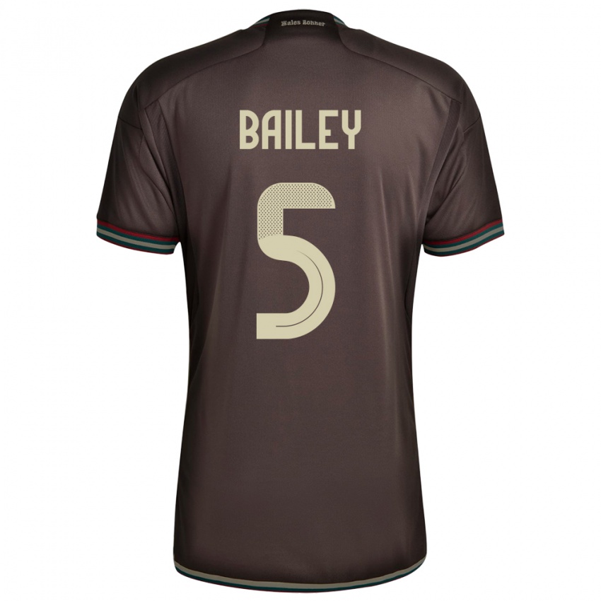 Femme Maillot Jamaïque Jade Bailey #5 Brun Nuit Tenues Extérieur 24-26 T-Shirt Suisse