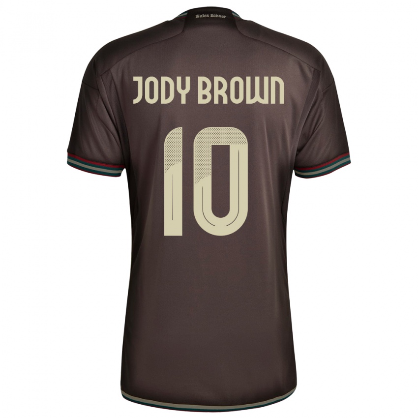 Femme Maillot Jamaïque Jody Brown #10 Brun Nuit Tenues Extérieur 24-26 T-Shirt Suisse