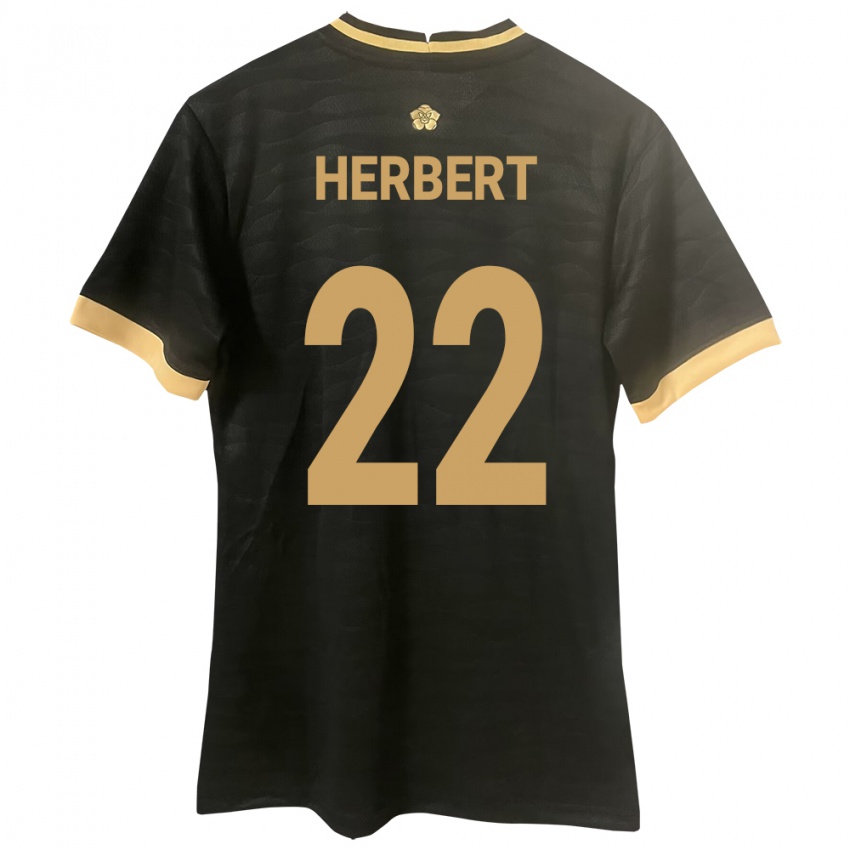 Damen Panama Antony Herbert #22 Schwarz Auswärtstrikot Trikot 24-26 T-Shirt Schweiz