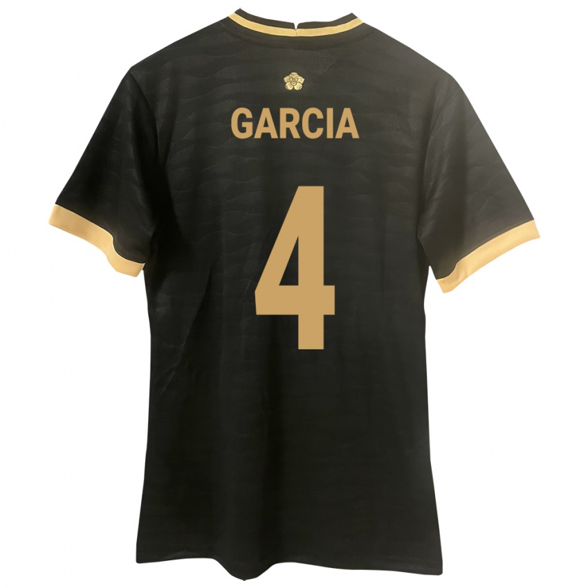 Damen Panama Giancarlos García #4 Schwarz Auswärtstrikot Trikot 24-26 T-Shirt Schweiz