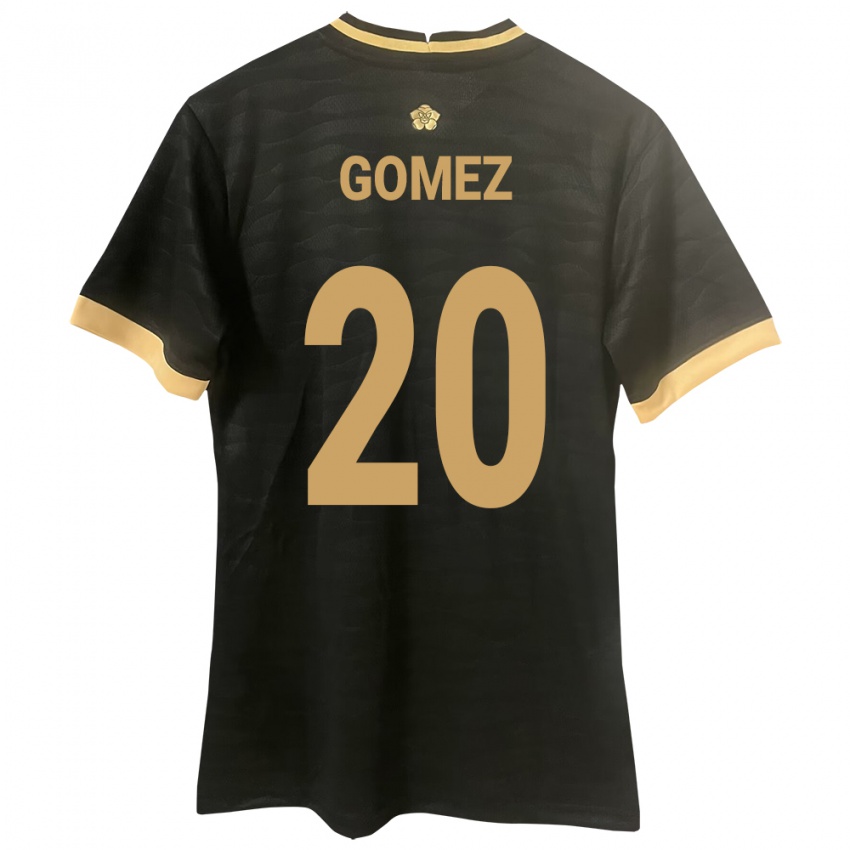 Damen Panama Ernesto Gómez #20 Schwarz Auswärtstrikot Trikot 24-26 T-Shirt Schweiz