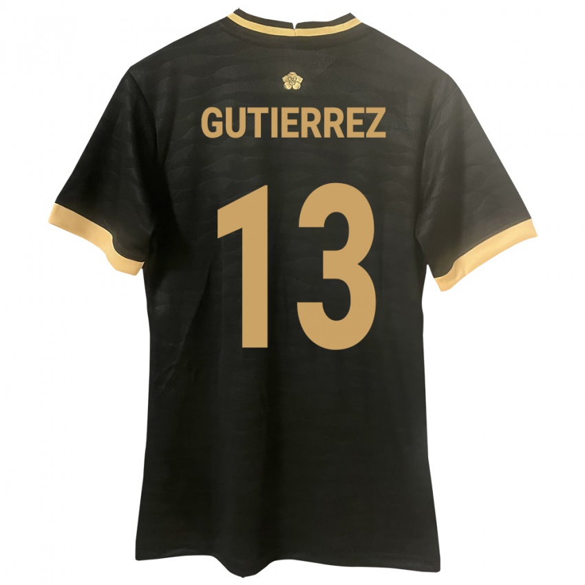 Damen Panama Mickeylis Gutiérrez #13 Schwarz Auswärtstrikot Trikot 24-26 T-Shirt Schweiz