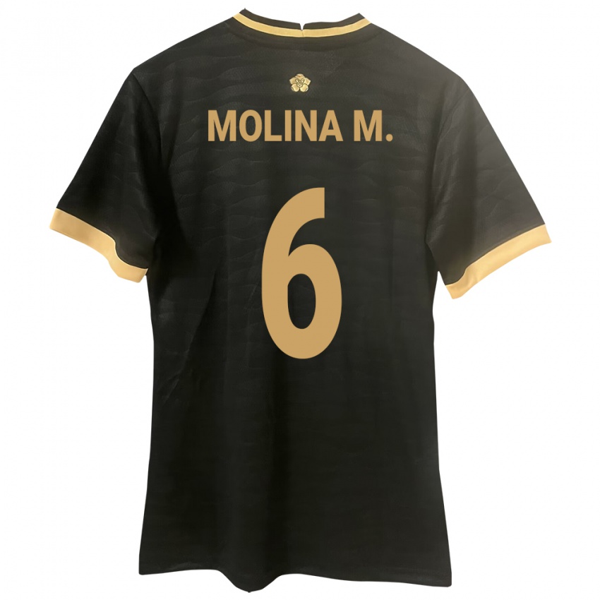 Damen Panama Mariana Molina #6 Schwarz Auswärtstrikot Trikot 24-26 T-Shirt Schweiz