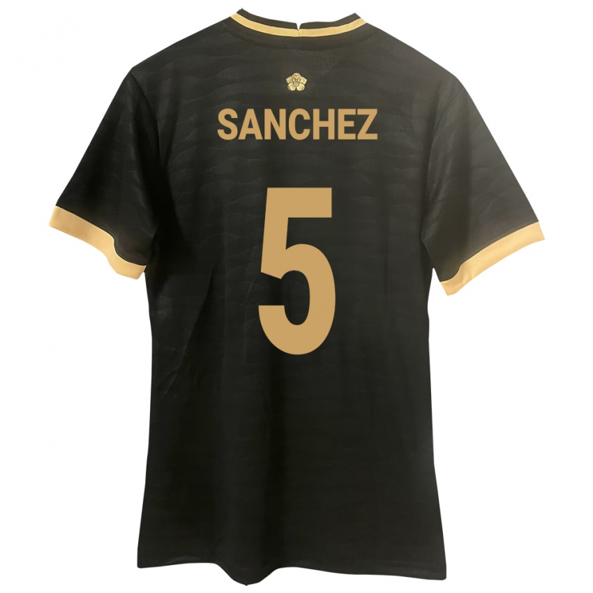 Damen Panama Leydis Sánchez #5 Schwarz Auswärtstrikot Trikot 24-26 T-Shirt Schweiz