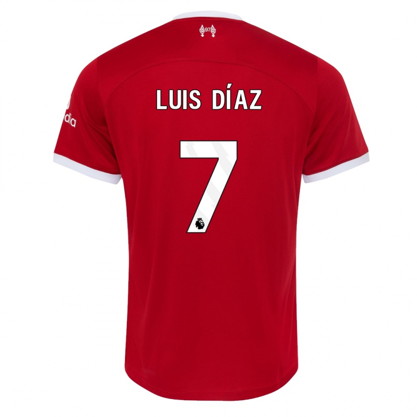 Kinder Luis Diaz #7 Rot Heimtrikot Trikot 2023/24 T-Shirt Schweiz