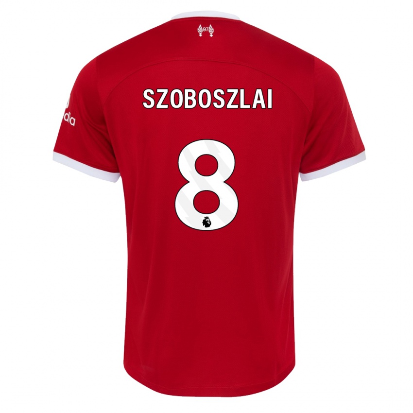 Enfant Maillot Dominik Szoboszlai #8 Rouge Tenues Domicile 2023/24 T-Shirt Suisse