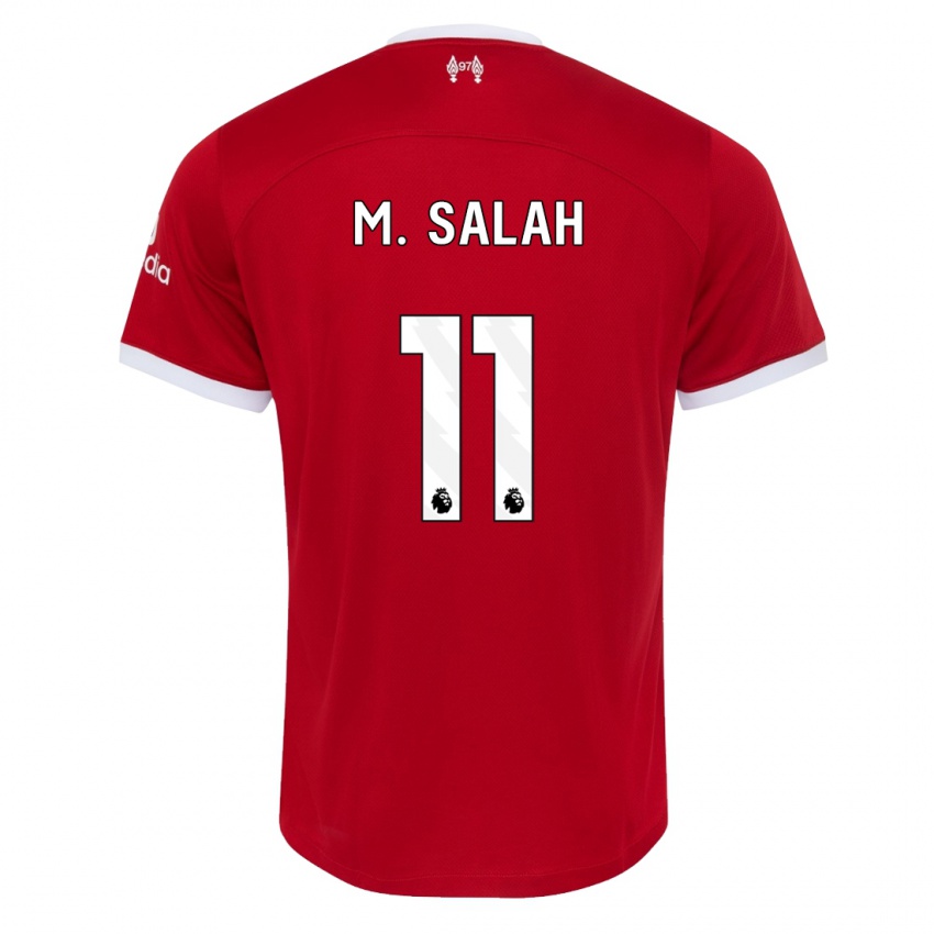 Enfant Maillot Mohamed Salah #11 Rouge Tenues Domicile 2023/24 T-Shirt Suisse