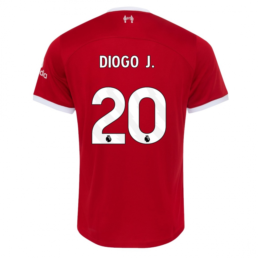Enfant Maillot Diogo Jota #20 Rouge Tenues Domicile 2023/24 T-Shirt Suisse