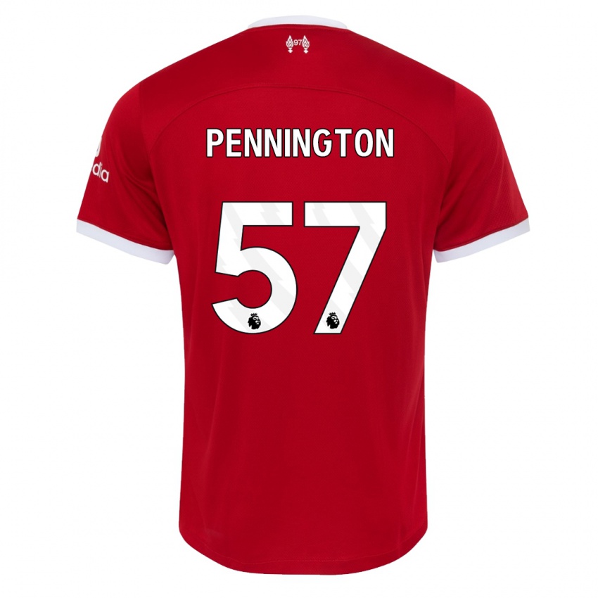 Enfant Maillot Cody Pennington #57 Rouge Tenues Domicile 2023/24 T-Shirt Suisse