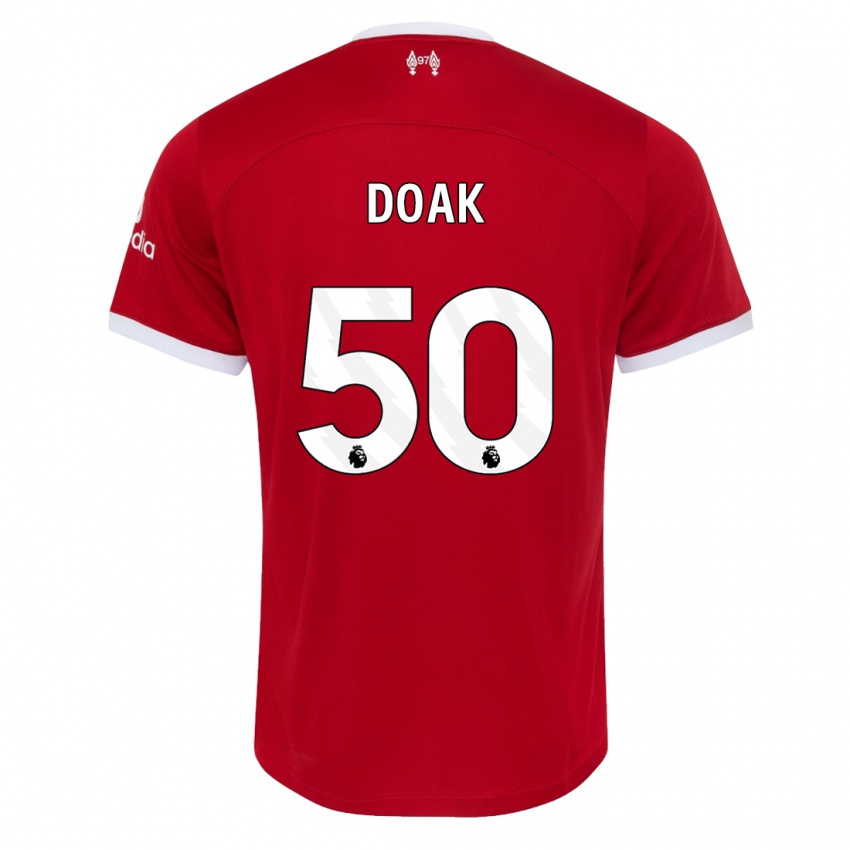 Enfant Maillot Ben Doak #50 Rouge Tenues Domicile 2023/24 T-Shirt Suisse
