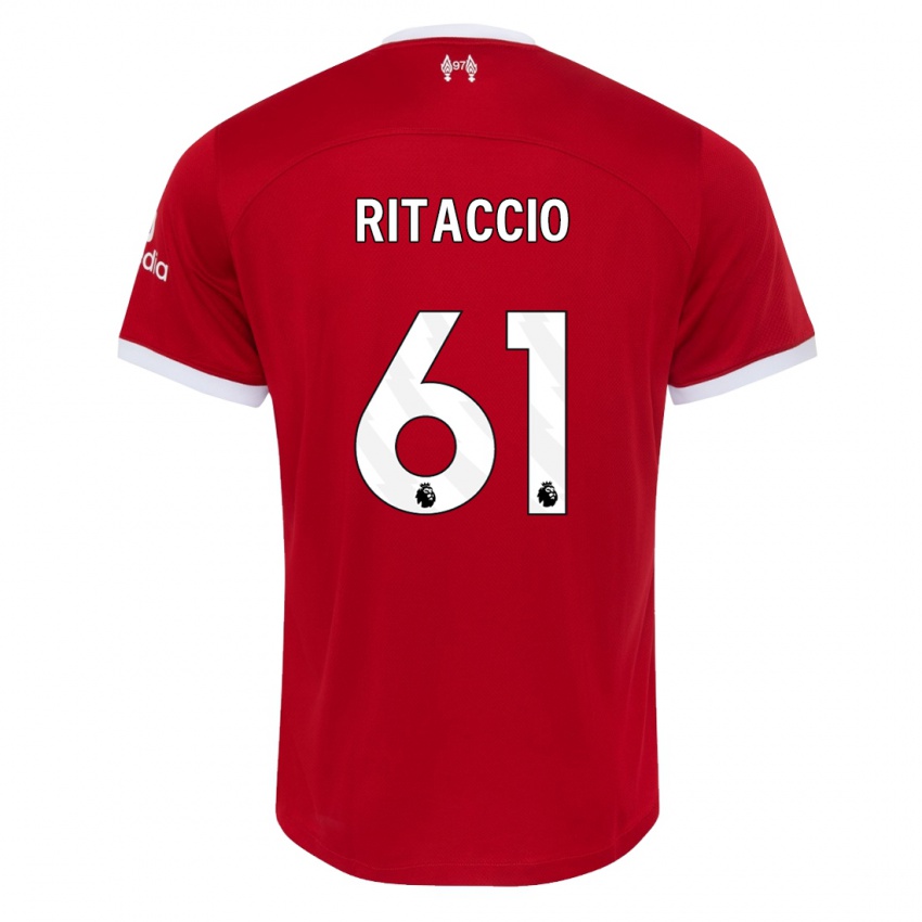 Kinder Matteo Ritaccio #61 Rot Heimtrikot Trikot 2023/24 T-Shirt Schweiz