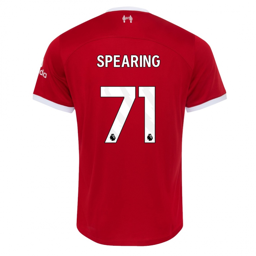 Enfant Maillot Jay Spearing #71 Rouge Tenues Domicile 2023/24 T-Shirt Suisse