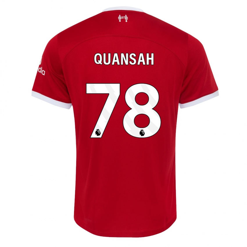 Enfant Maillot Jarell Quansah #78 Rouge Tenues Domicile 2023/24 T-Shirt Suisse