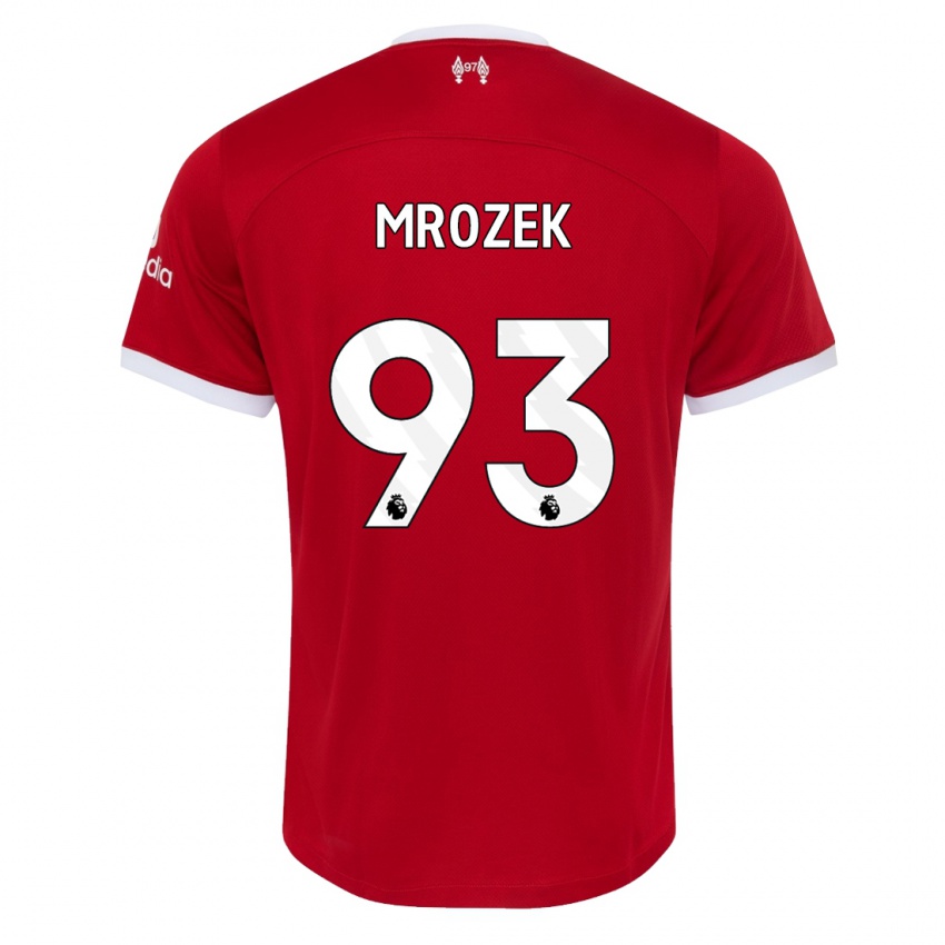 Kinder Fabian Mrozek #93 Rot Heimtrikot Trikot 2023/24 T-Shirt Schweiz