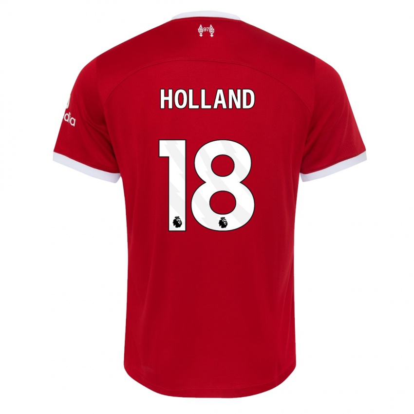 Enfant Maillot Ceri Holland #18 Rouge Tenues Domicile 2023/24 T-Shirt Suisse