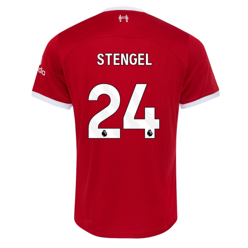 Kinder Katie Stengel #24 Rot Heimtrikot Trikot 2023/24 T-Shirt Schweiz