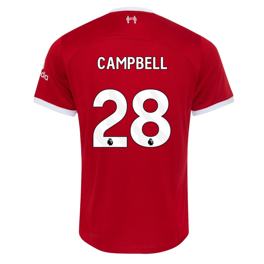 Enfant Maillot Megan Campbell #28 Rouge Tenues Domicile 2023/24 T-Shirt Suisse