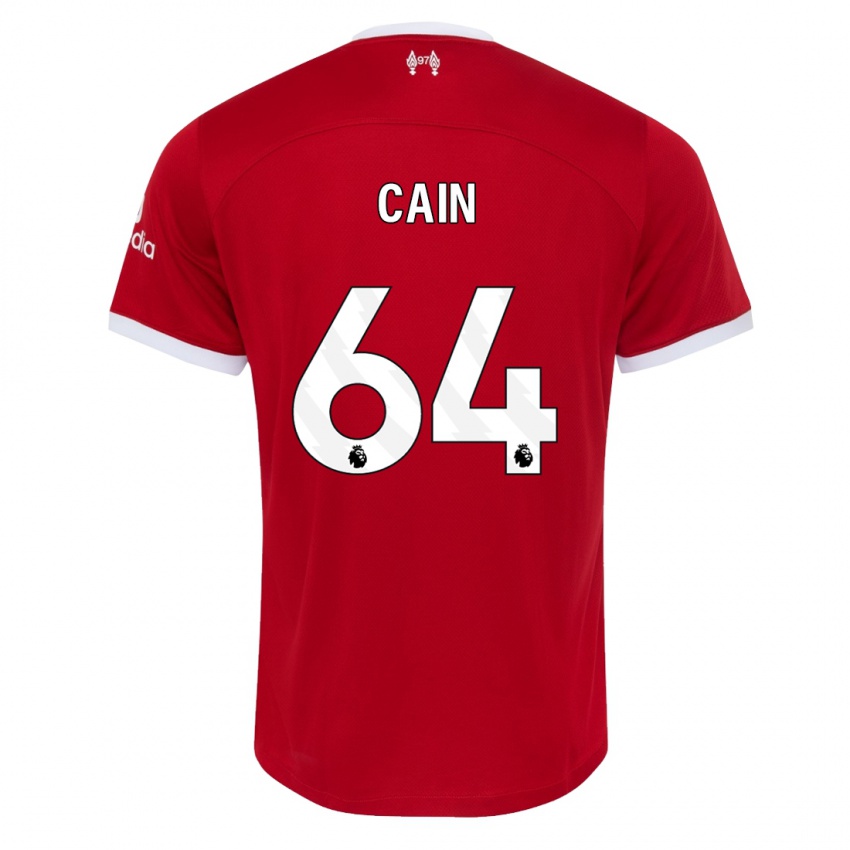 Enfant Maillot Jake Cain #64 Rouge Tenues Domicile 2023/24 T-Shirt Suisse