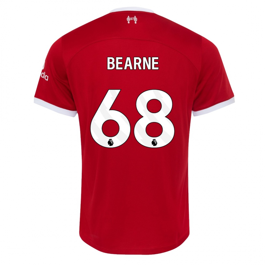 Enfant Maillot Jack Bearne #68 Rouge Tenues Domicile 2023/24 T-Shirt Suisse