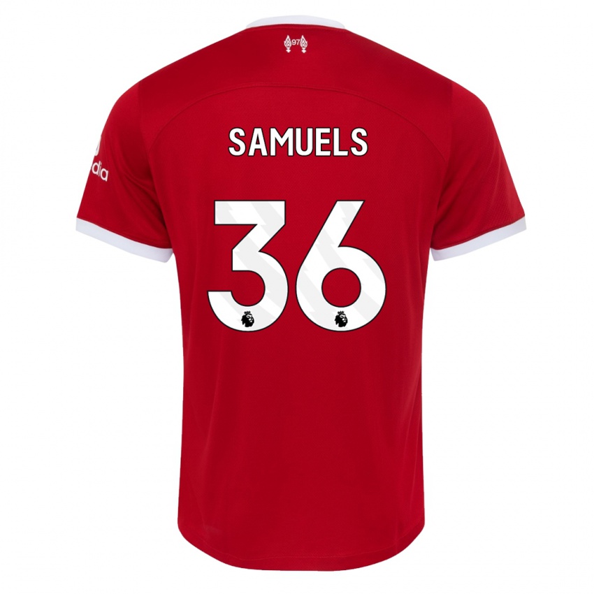 Kinder Kerron Samuels #36 Rot Heimtrikot Trikot 2023/24 T-Shirt Schweiz