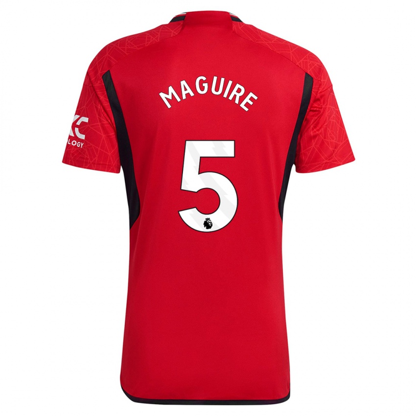 Enfant Maillot Harry Maguire #5 Rouge Tenues Domicile 2023/24 T-Shirt Suisse