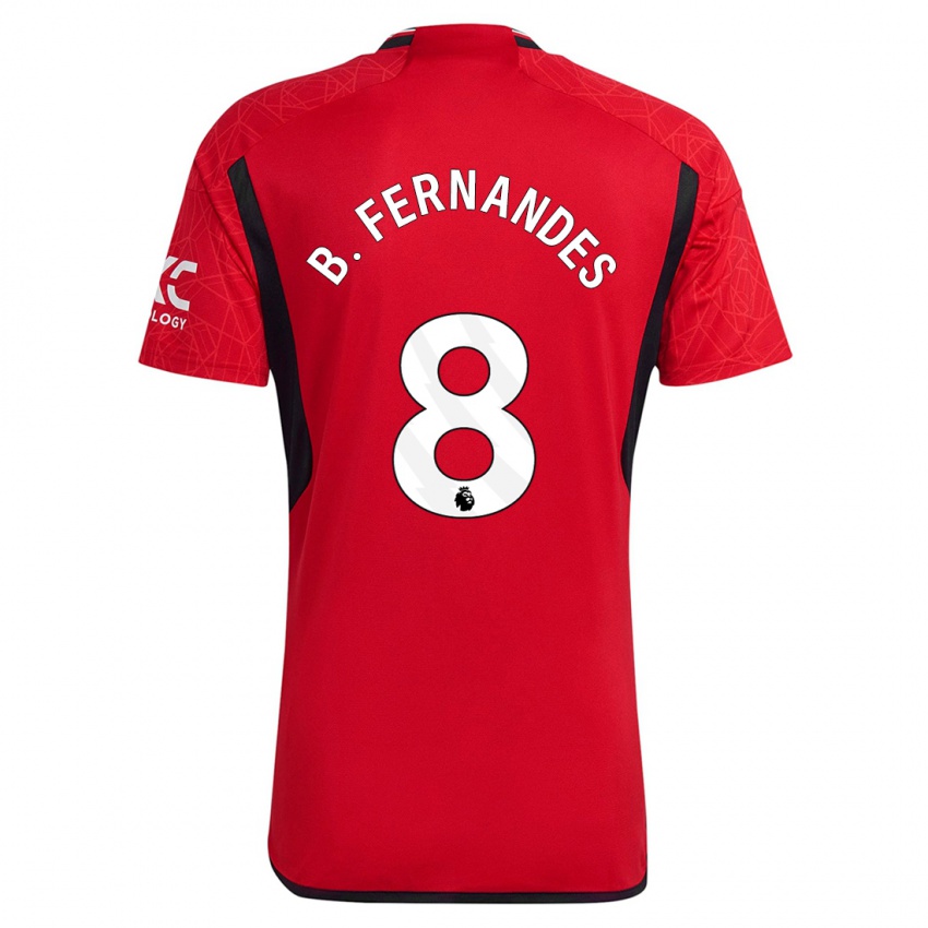 Enfant Maillot Bruno Fernandes #8 Rouge Tenues Domicile 2023/24 T-Shirt Suisse