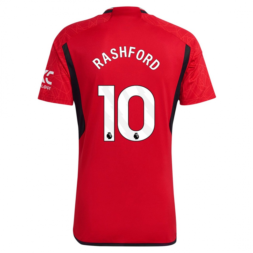 Enfant Maillot Marcus Rashford #10 Rouge Tenues Domicile 2023/24 T-Shirt Suisse