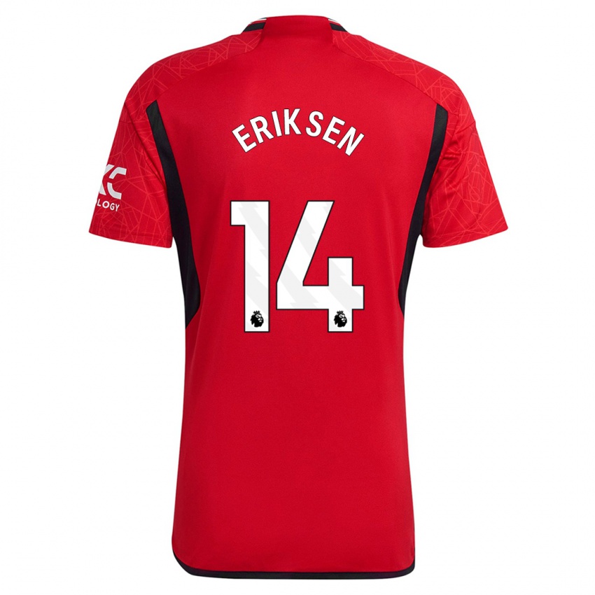 Kinder Christian Eriksen #14 Rot Heimtrikot Trikot 2023/24 T-Shirt Schweiz
