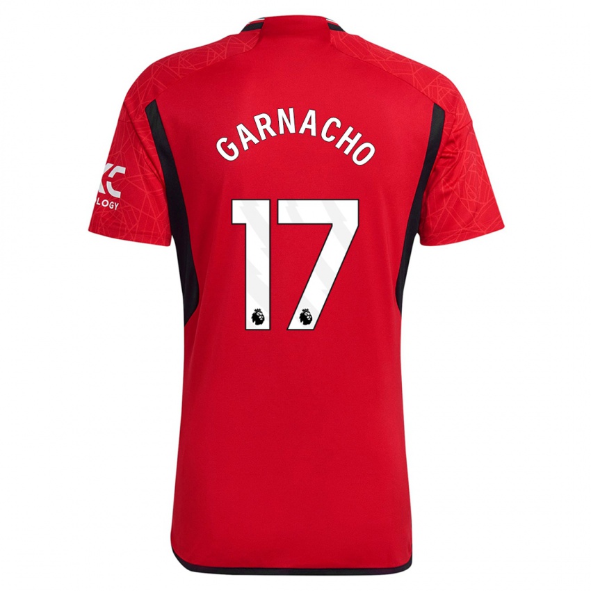 Kinder Alejandro Garnacho #17 Rot Heimtrikot Trikot 2023/24 T-Shirt Schweiz