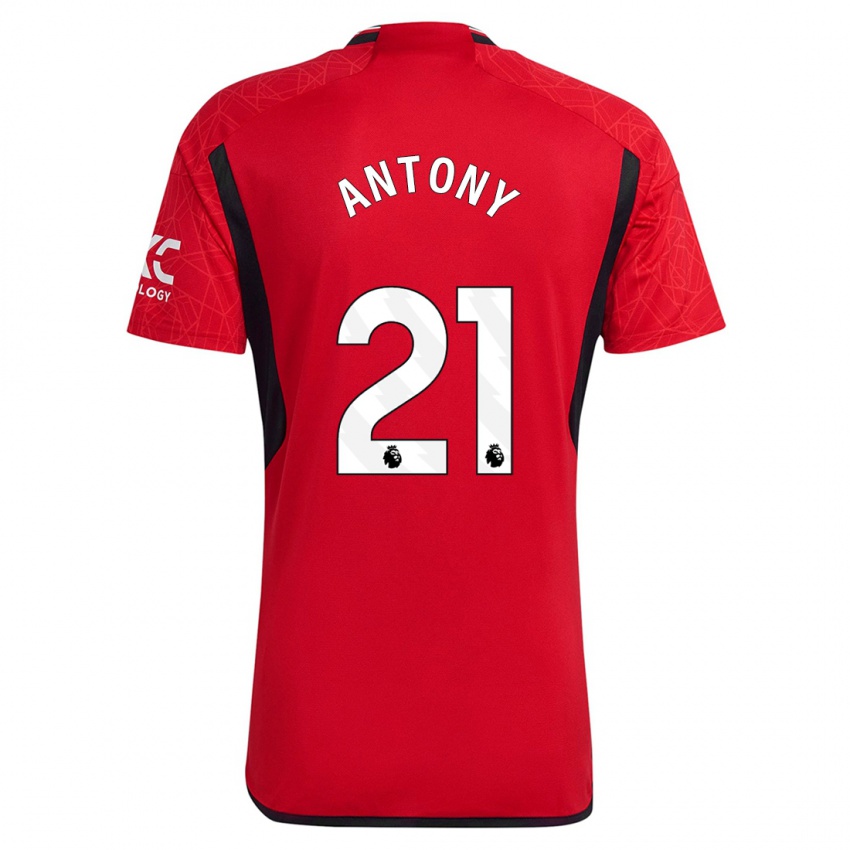Enfant Maillot Antony #21 Rouge Tenues Domicile 2023/24 T-Shirt Suisse