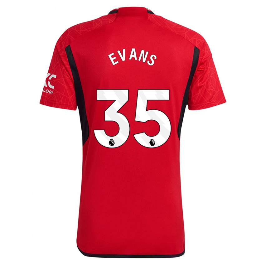 Kinder Jonny Evans #35 Rot Heimtrikot Trikot 2023/24 T-Shirt Schweiz