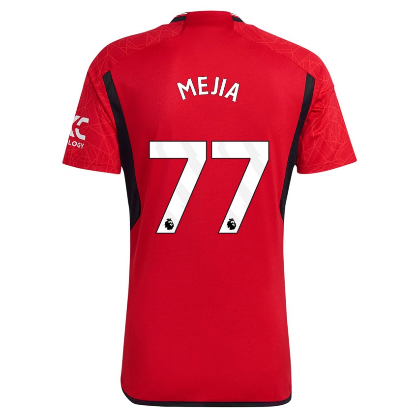 Enfant Maillot Mateo Mejia #77 Rouge Tenues Domicile 2023/24 T-Shirt Suisse