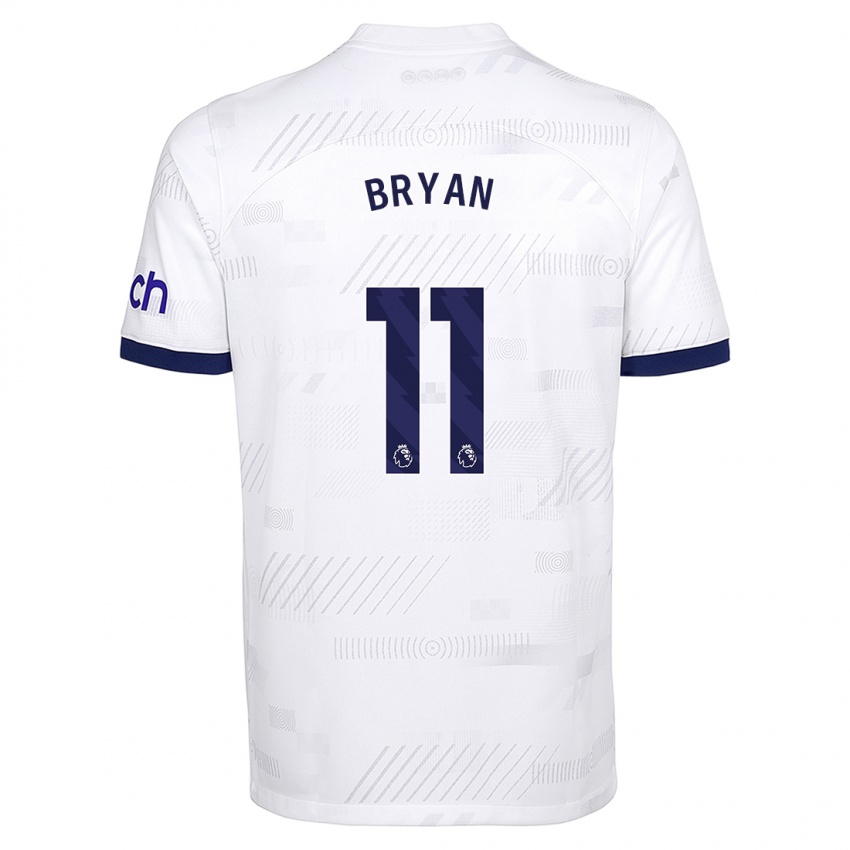 Enfant Maillot Bryan Gil #11 Blanc Tenues Domicile 2023/24 T-Shirt Suisse