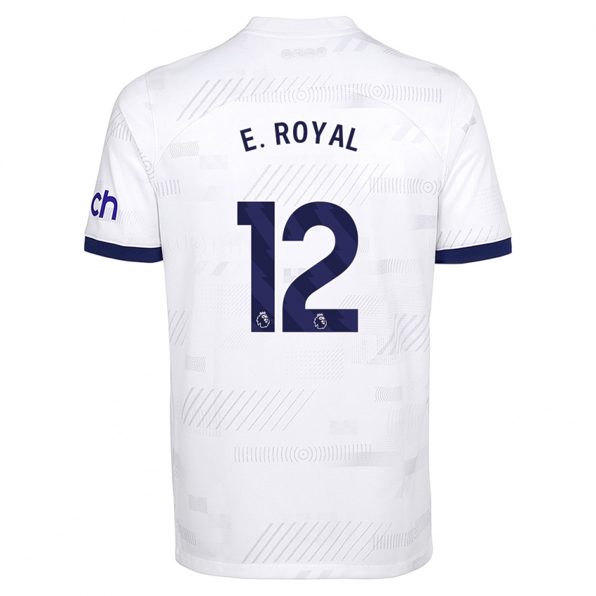 Enfant Maillot Emerson Royal #12 Blanc Tenues Domicile 2023/24 T-Shirt Suisse