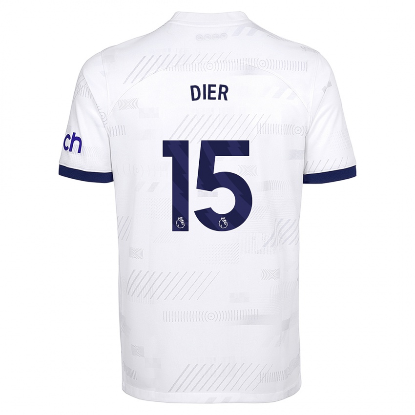 Enfant Maillot Eric Dier #15 Blanc Tenues Domicile 2023/24 T-Shirt Suisse