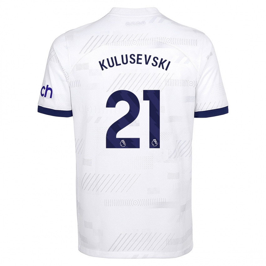 Enfant Maillot Dejan Kulusevski #21 Blanc Tenues Domicile 2023/24 T-Shirt Suisse
