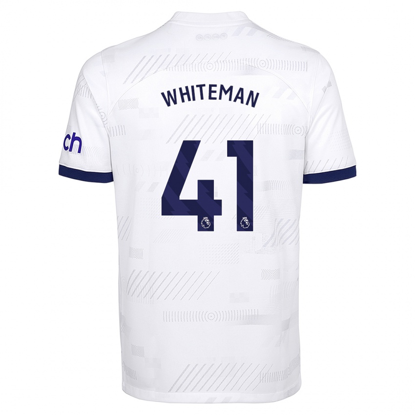 Enfant Maillot Alfie Whiteman #41 Blanc Tenues Domicile 2023/24 T-Shirt Suisse