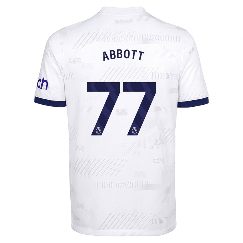 Enfant Maillot George Abbott #77 Blanc Tenues Domicile 2023/24 T-Shirt Suisse