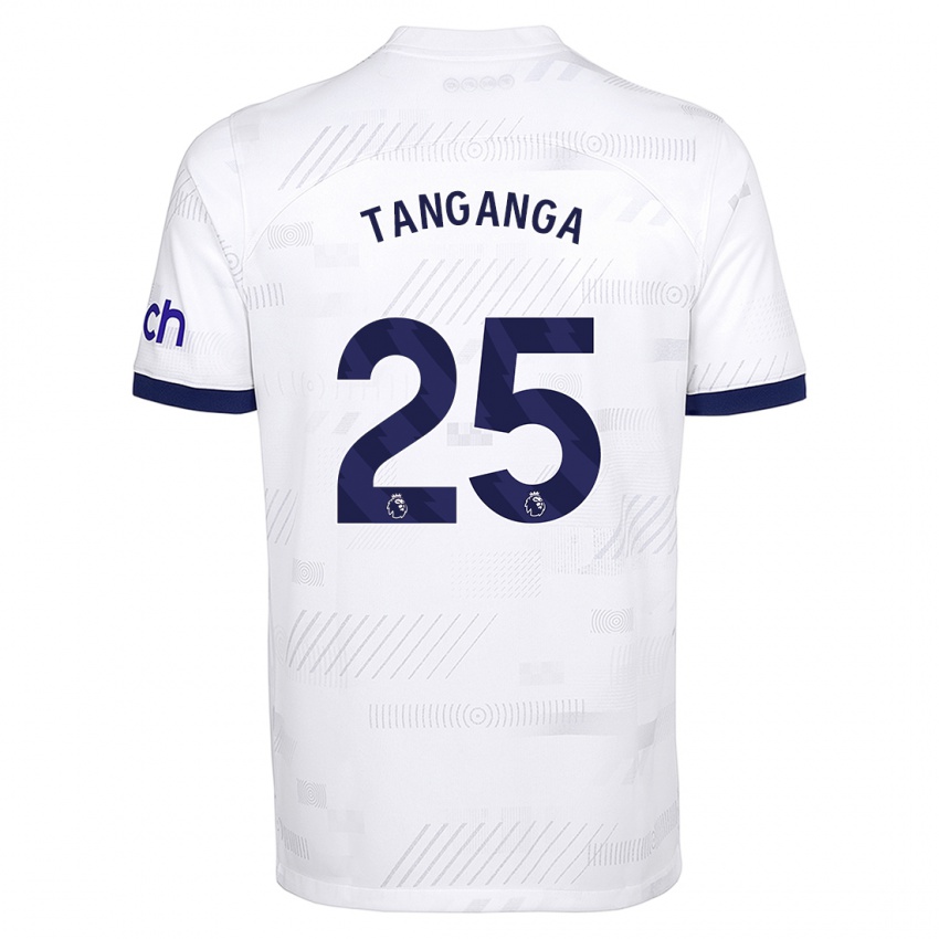 Enfant Maillot Japhet Tanganga #25 Blanc Tenues Domicile 2023/24 T-Shirt Suisse