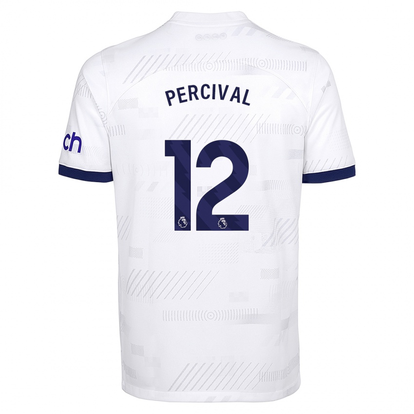 Enfant Maillot Ria Percival #12 Blanc Tenues Domicile 2023/24 T-Shirt Suisse