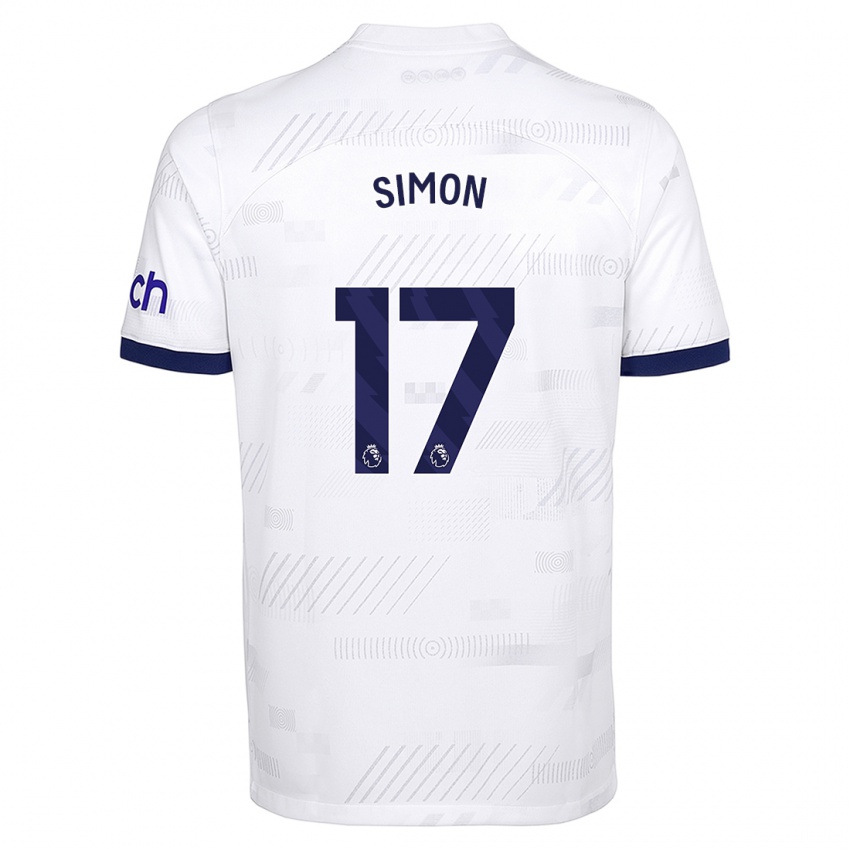 Kinder Kyah Simon #17 Weiß Heimtrikot Trikot 2023/24 T-Shirt Schweiz