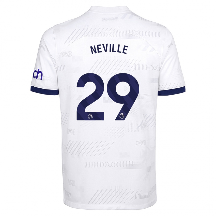 Enfant Maillot Ashleigh Neville #29 Blanc Tenues Domicile 2023/24 T-Shirt Suisse