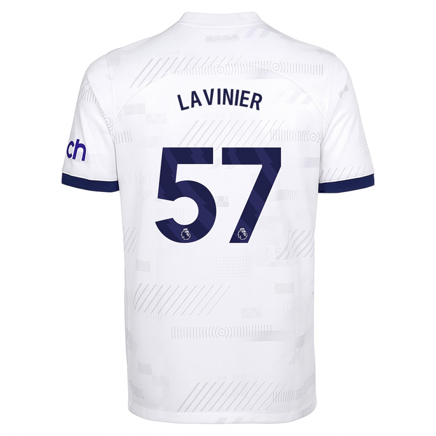 Enfant Maillot Marcel Lavinier #57 Blanc Tenues Domicile 2023/24 T-Shirt Suisse