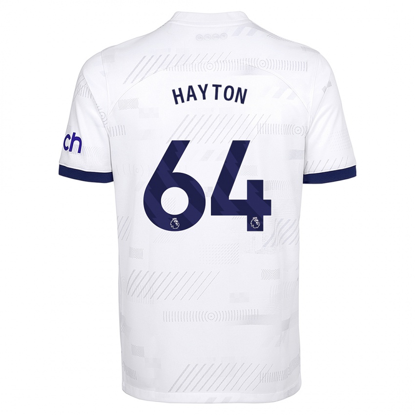 Enfant Maillot Adam Hayton #64 Blanc Tenues Domicile 2023/24 T-Shirt Suisse
